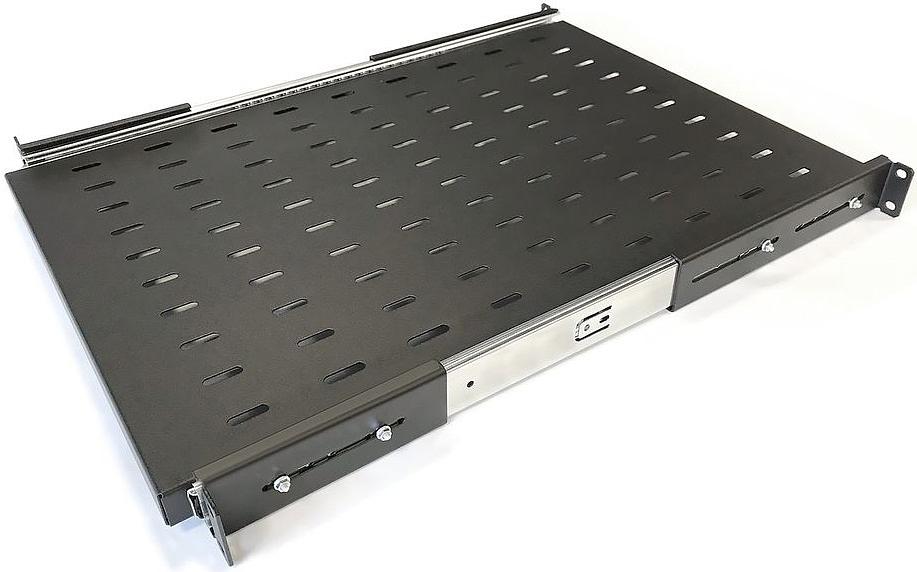 Hyperline TSS3-800-RAL9004 Полка выдвижная c 19'' креплением, глубина 800 мм, нагрузка до 20 кг, для шкафов TTB глубиной 1000-1200мм, цвет черный (RAL 9004) Hyperline TSS3-800-RAL9004 фото 2