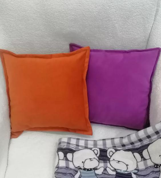 Декоративная подушка на диван 2 шт оранжевый цвет ОПТ фото 5