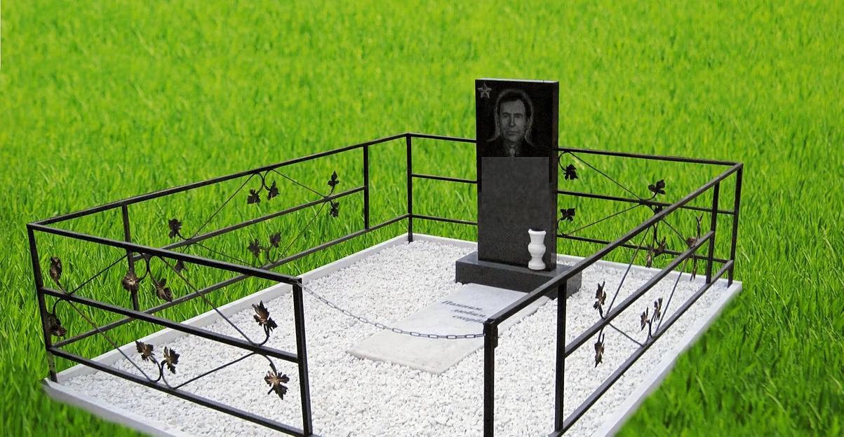 Металлическая ограда Тассервис для кладбища, код 010 фото 1