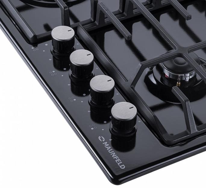Газовая варочная поверхность Maunfeld EGHE.64.6CB/G черный фото 5