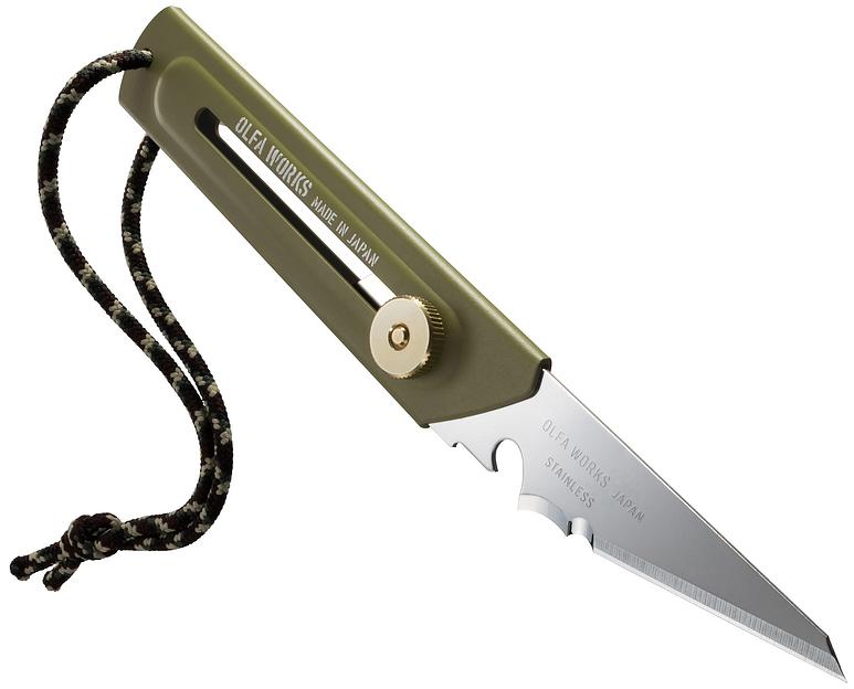 OLFA WORKS BK1 BUSHCRAFT KNIFE многоцелевой нож со сменным лезвием (OW-BK1-OD) фото 2