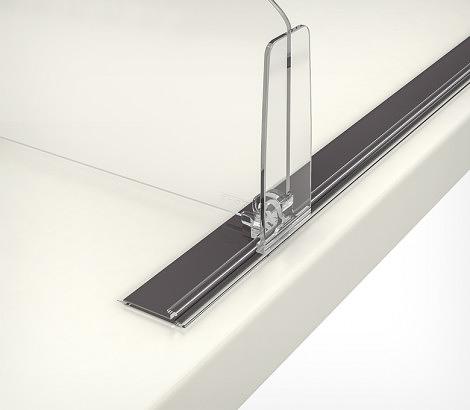 Т-профиль пластиковый для крепления разделителей на полке с магнитным скотчем T-RAIL30 TM длина 1000 мм фото 1