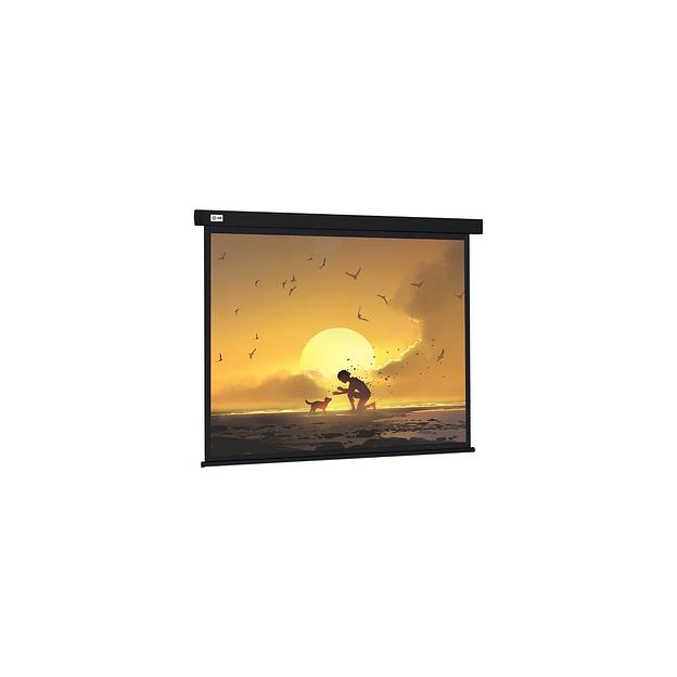 Экран Cactus Wallscreen CS-PSW-150X150-BK, 150х150 см, 1:1, настенно-потолочный черный фото 1