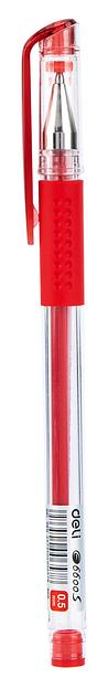 Ручка гелев. Deli Daily E6600SRed прозрачный d=0.5мм красн. черн. резин. манжета фото 3