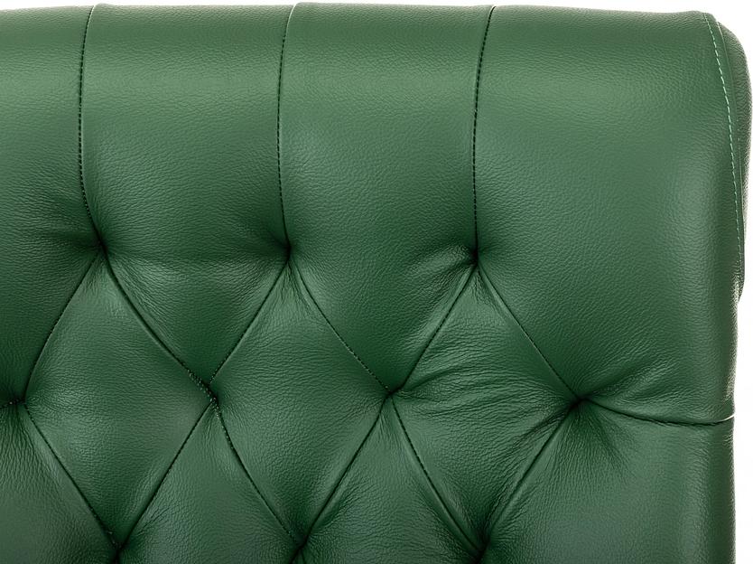 Кресло Бюрократ T-9928WALNUT-CF зеленый кожа на ножках дерево фото 9