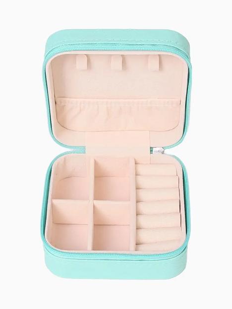 Дорожная шкатулка-футляр для ювелирных изделий (мятный) ОПТ фото 4