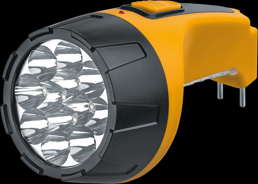 Фонарь светодиодный NPT-CP05-ACCU 12+10LED аккумуляторный с вилкой для зарядки пластик фото 1