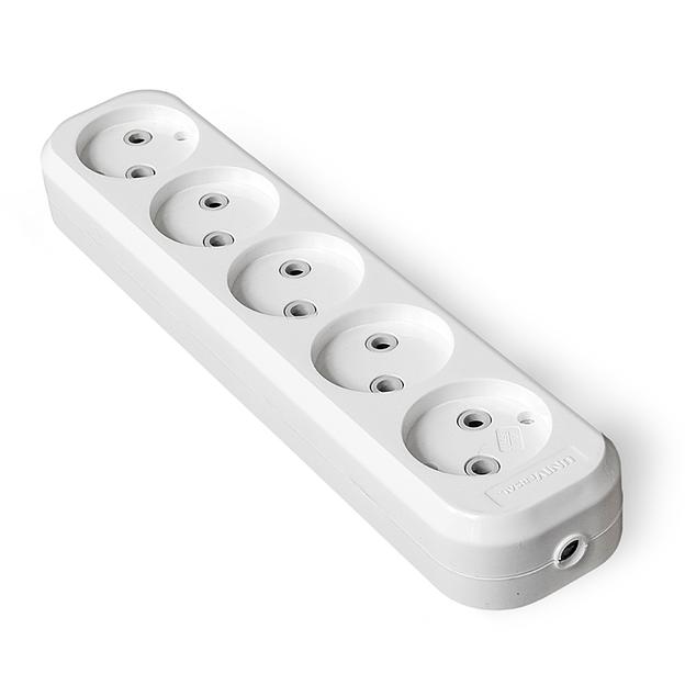 Колодка 5 гнезд, без заземления, AБС-пластик фото 1