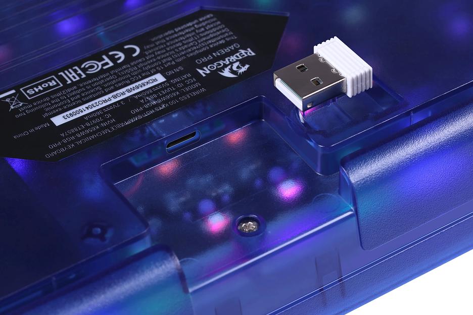 Клавиатура Redragon Garen Pro механическая синий USB беспроводная BT/Radio Multimedia for gamer LED (71745) кабель 1.5м фото 7