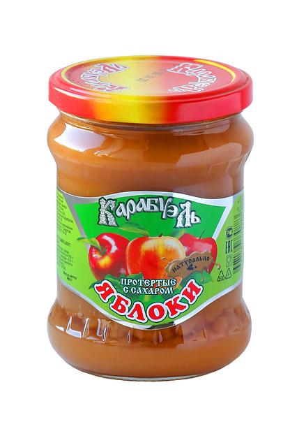 Яблоки протертые с сахаром Карабуэль 480 г ТВИСТ ОПТ фото 1
