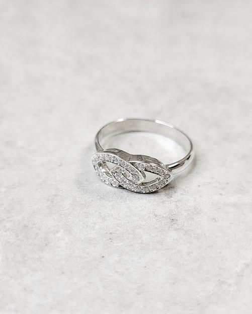 Серебряное кольцо с фианитами 925 фото 3