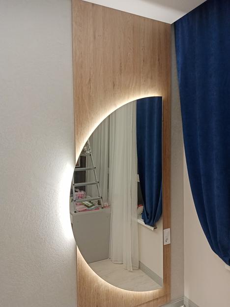 Изготовление зеркала с парящей подсветкой 1800х800 мм фото 1