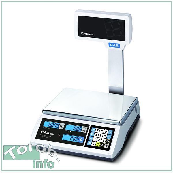CAS ER JR-06CBU - Торговые весы. со стойкой фото 1