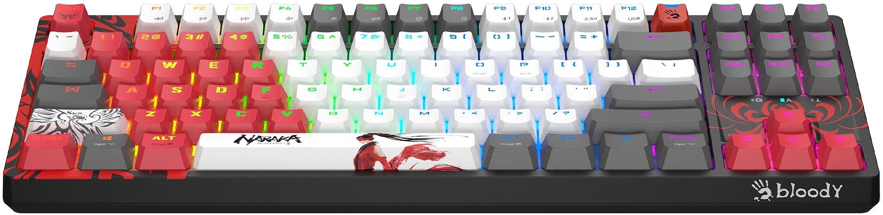 Клавиатура A4Tech Bloody WS87 Naraka механическая черный/красный USB for gamer LED (WS87) фото 7