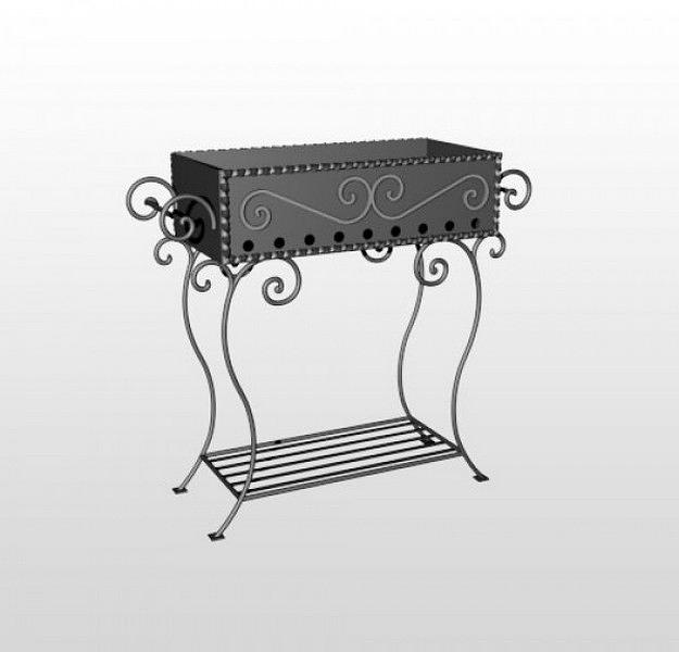 Мангал с элементами холодной ковки фото 1