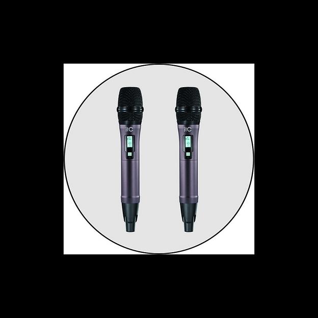 ITC T-521UH Двухканальная радиомикрофонная система, приёмник + 2 ручных микрофона, шт (T-521UH) фото 3