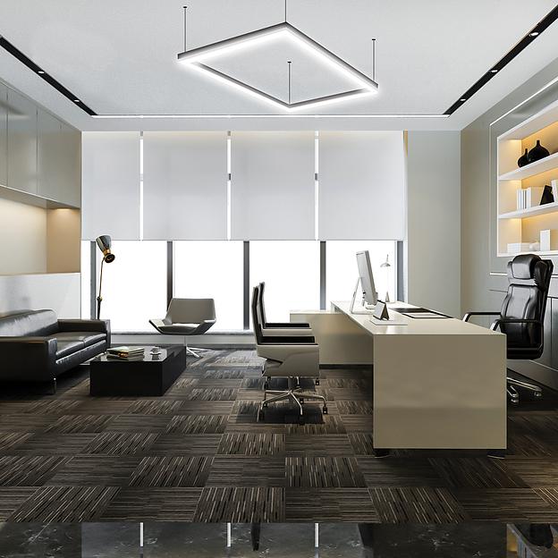 Светильник светодиодный ДПО-36вт 4000К 3200Лм линейный рассеиватель матовый в алюминиевом корпусе черный фото 2