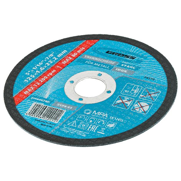 Круг отрезной по металлу, 125 х 1,6 х 22,2 мм, WA46TBF фото 2