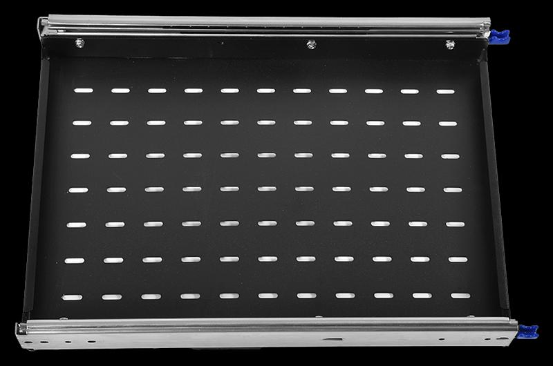 ЦМО Полка усиленная с телескопическими направляющими грузоподъёмностью 150 кг глубина 620 мм, черный, ТСВ-62У фото 2