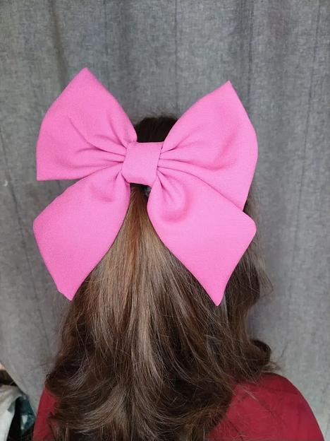 Заколка светло-розовая для волос «Бантик» Casanda Hey классический стиль, опт фото 6