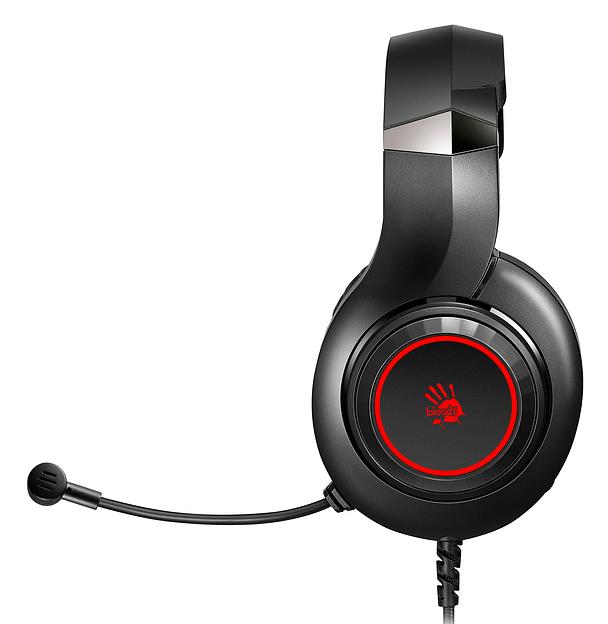 Наушники с микрофоном A4Tech Bloody G220S черный 2м мониторные USB оголовье (G220S USB/ BLACK) фото 2