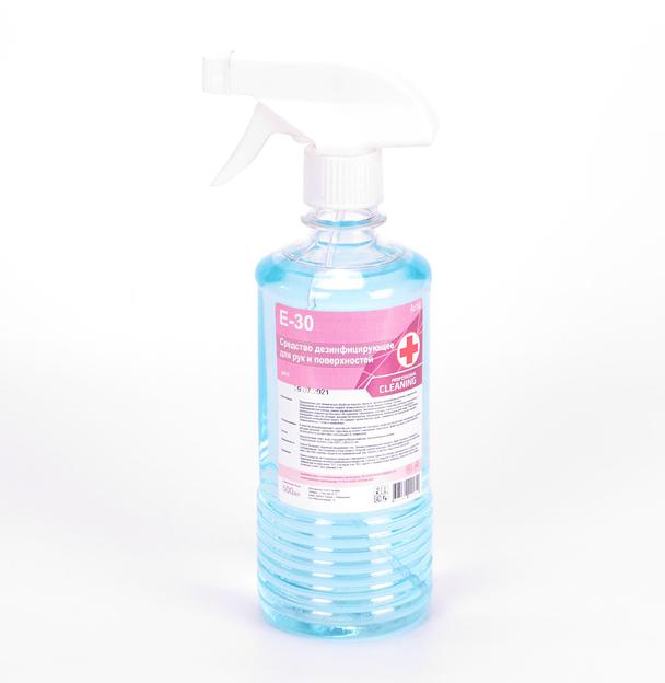 Средство дезинфицирующее для рук и поверхностей E-30 ПЭТ 500мл (триггер) фото 1