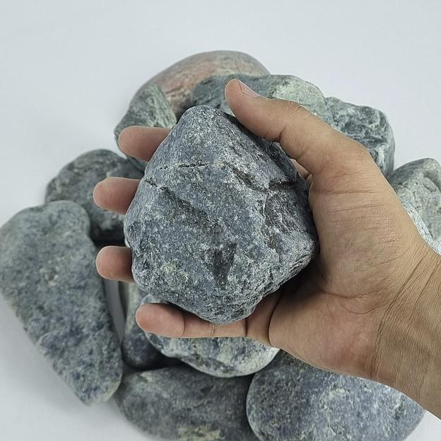 Премиум камни для бани и сауны Нефрит шлифованный 60-120 мм фото 4