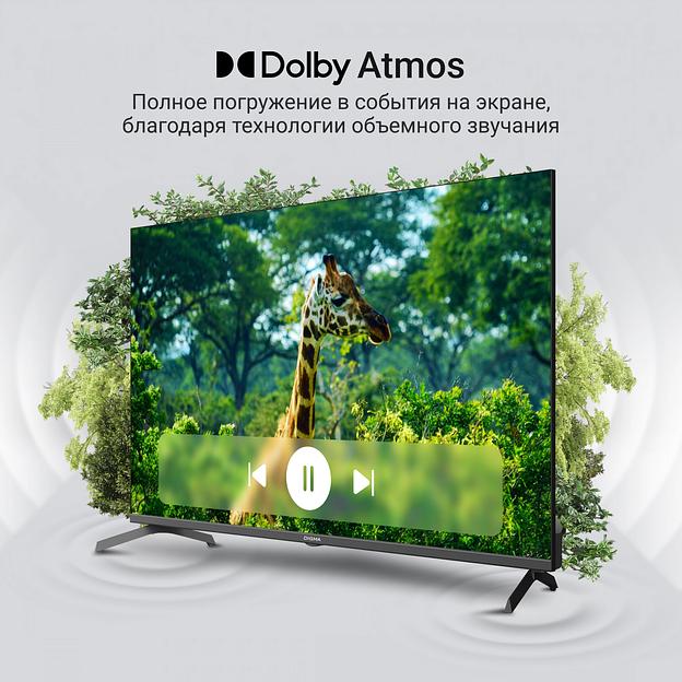 Телевизор QLED Digma 43" DM-LED43UQB31 Google TV Frameless Metal черный/черный 4K Ultra HD 60Hz MEMC DVB-T DVB-T2 DVB-C DVB-S DVB-S2 USB WiFi Smart TV фото 5