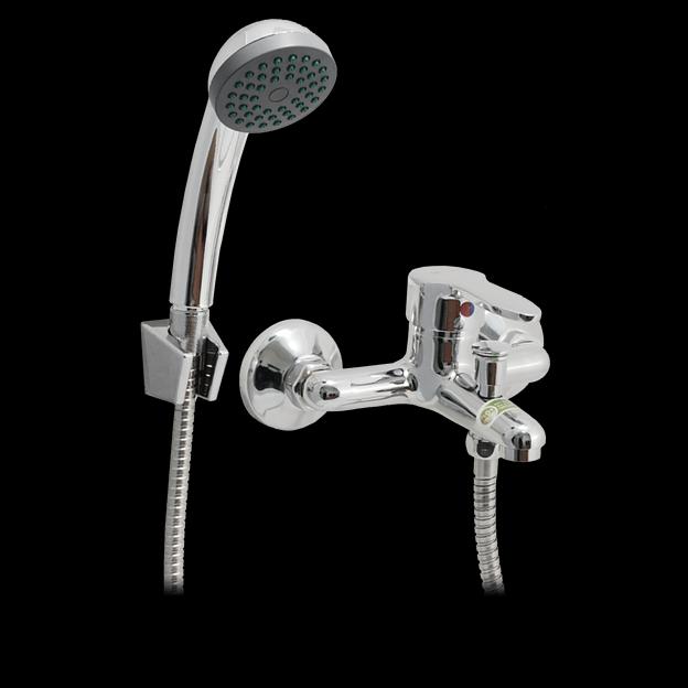 Смеситель ванно-душевой одноручный "Juguni" с металлическим шлангом фото 1