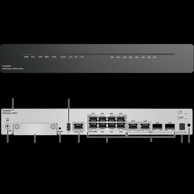 AR651,2xGE combo WAN,8xGE LAN,1xUSB2.0,1xMIC slot фото 2