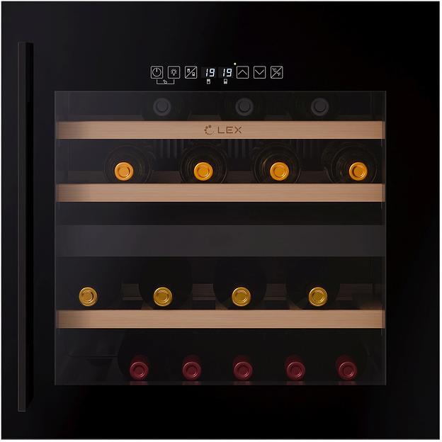Винный шкаф Lex LWD6036BL dual zone S 1-нокамерн. черный стекло (CHAT500009) фото 3
