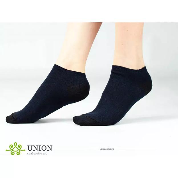 Носки Женские 10 пар укороченные «Спорт синие» ОПТ фото 1
