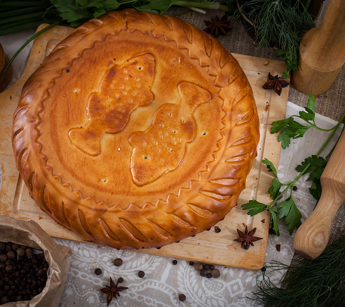 Пирог «С белой рыбой» 500 г, опт фото 1