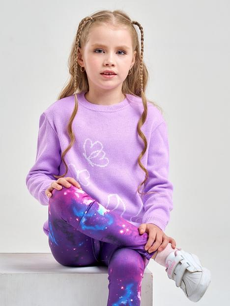 Джемпер «Зайка» сиреневый, для девочек ОПТ фото 4