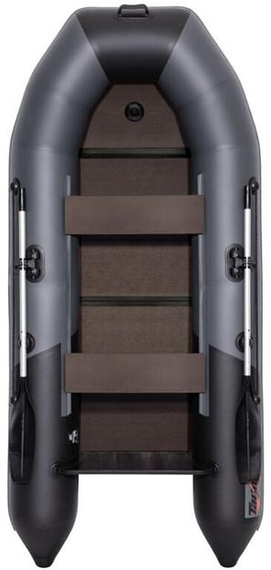 Лодка Таймень NX 2850 киль, слань , 2850*1320*360 мм., цвет: графит-черный фото 1