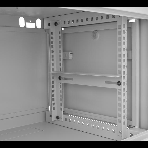 Шкаф телекоммуникационный настенный 6U, 600х450х370мм (металлическая дверь) фото 2