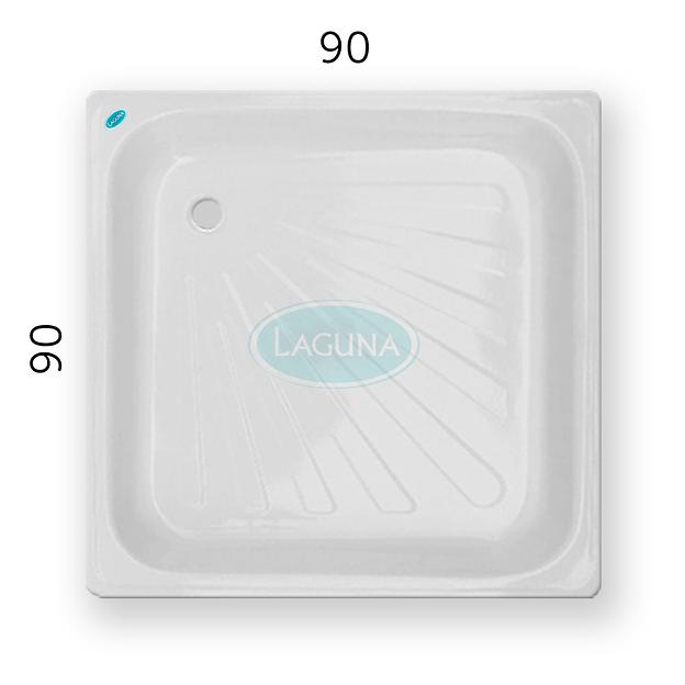 Поддон для душа "LAGUNA" 900х900 мм стальной эмалированный фото 1