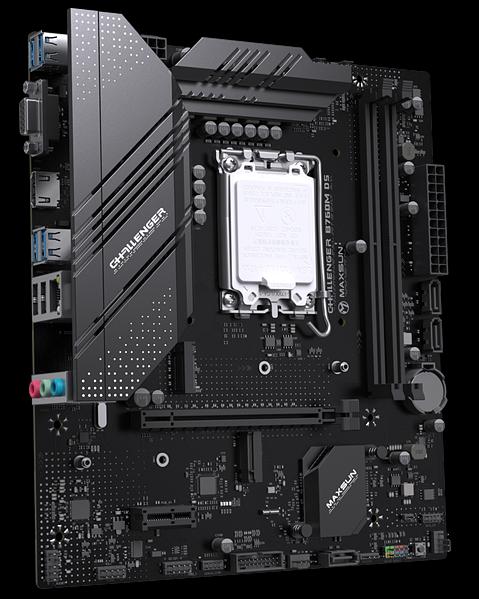 Материнская плата MAXSUN MS-Challenger B760M D5, LGA1700, B760, 2*DDR5, 3*SATA3, 3*M.2, 2*USB 3.2, 6*USB 2.0, 1*PCIEx16, 1*PCIEx1, VGA+HDMI, mATX (MS-Challenger B760M D5) фото 3