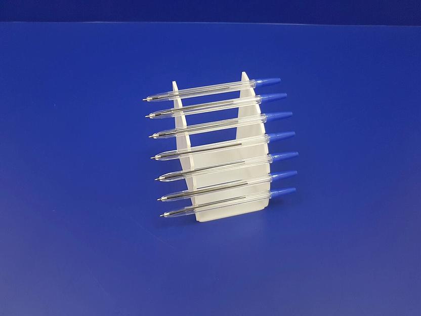 Подставка для ручек карандашей кистей 7 секции (размещение по радиусу, белая) фото 3