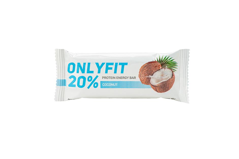Протеиновый батончик глазированный Onlyfit «Coconut» 30 шт по 40 г, опт фото 3