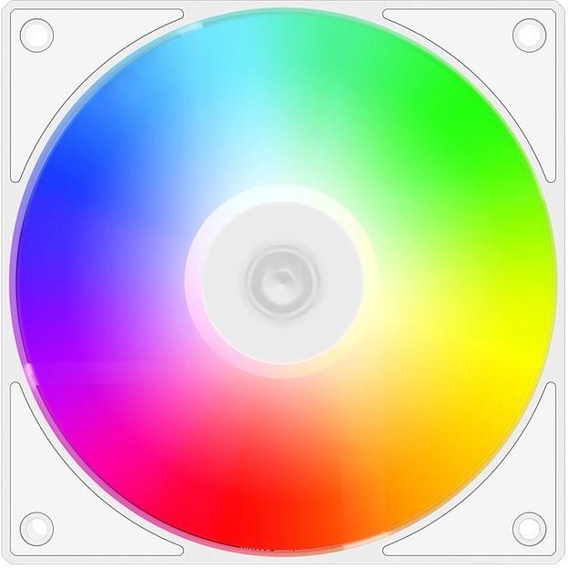 Вентилятор для корпуса ID-COOLING AS-120-ARGB-W (120mm, 2000rpm, 58.0 CFM, 27.2 дБ, PWM 4-pin, ARGB, white) (AS-120-ARGB-W) фото 1