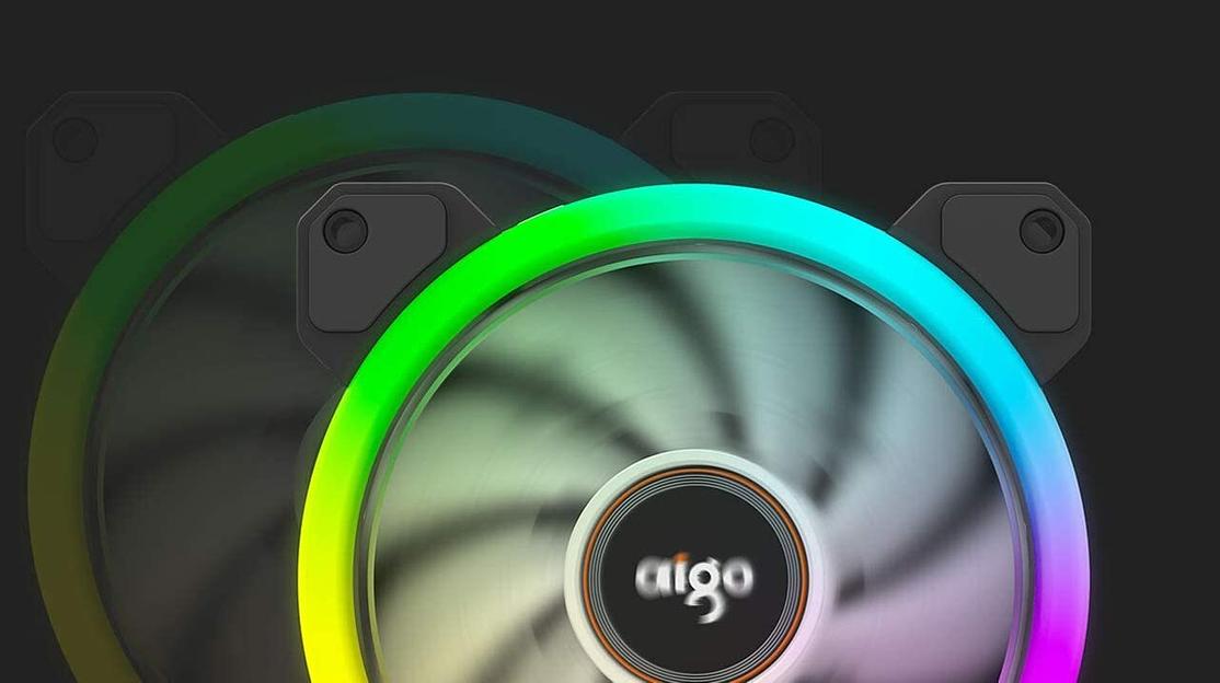 Набор из 5 вентиляторов Aigo DR12 KIT, 120мм, 1200rpm, 6-pin, черный/ARGB, 38CFM, 16дБ, контроллер на магнитах, пульт ду (AG-DR12-5) фото 4