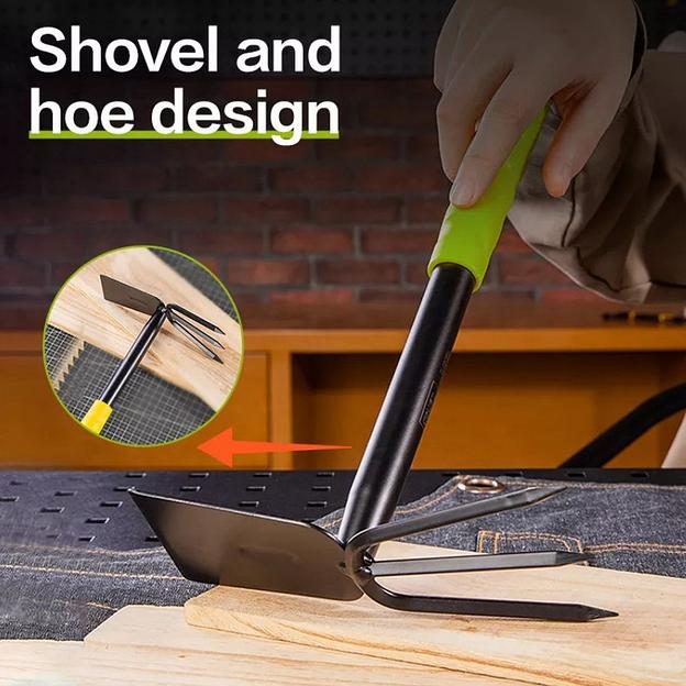 Мотыжка садовая ручная двухсторонняя Deli DL580814 длина 30 см, защита от ржавчины и коррозии, противоскользящая рукоять фото 4