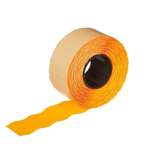 Этикет-лента волна 26х12 мм, 1000 шт оранжевая фото 1