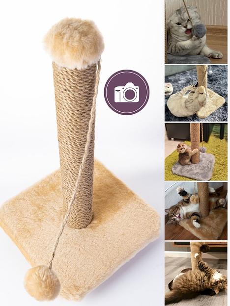 Когтеточка для кошки напольная бежевая ОПТ фото 3