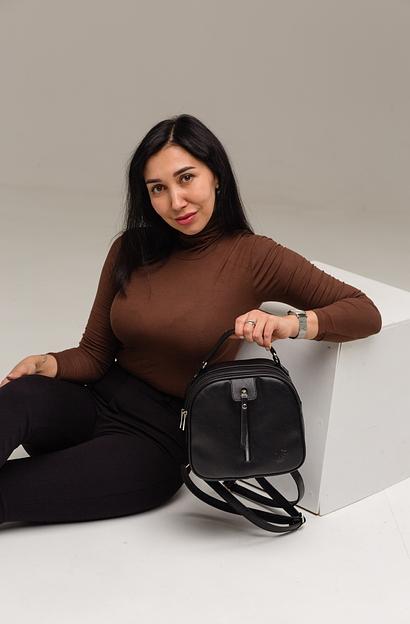 Сумка-рюкзак 2в1 чёрный опт фото 1