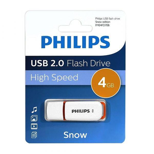 Флеш накопитель 4GB PHILIPS SNOW2.0 4GB, USB 2.0 фото 1