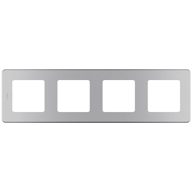 Legrand 673962 Рамка - 4 поста - INSPIRIA - алюминий фото 1
