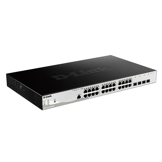 Коммутатор D-Link DGS-1210-28MP/ME DGS-1210-28MP/ME/B1A 24G 4SFP 24PoE 370W управляемый фото 1