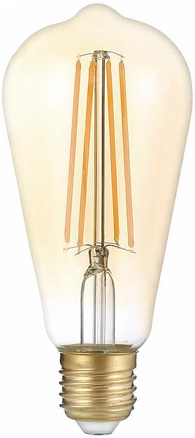 Лампа филам. Gauss Filament ST64 8Вт цок.:E27 эдисон 220B св.свеч.бел.теп. (упак.:10шт) (157802008) фото 3